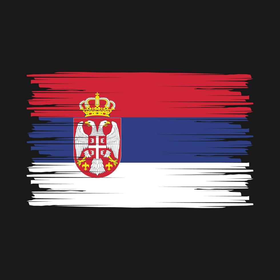 servië vlag borstel vector