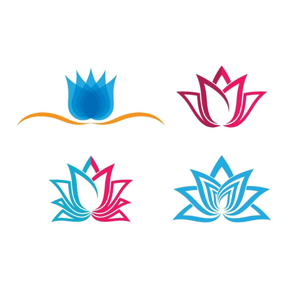 schoonheid lotus logo afbeeldingen instellen vector
