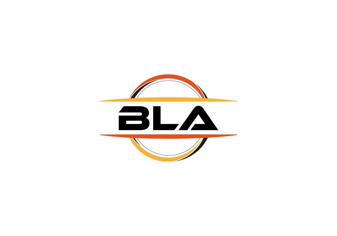 bla brief royalty Ovaal vorm logo. bla borstel kunst logo. bla logo voor een bedrijf, bedrijf, en reclame gebruiken. vector