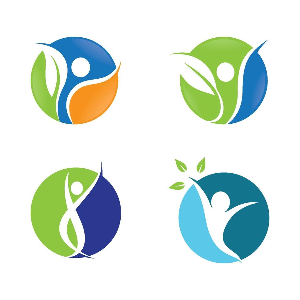 wellness logo afbeeldingen ontwerpset vector