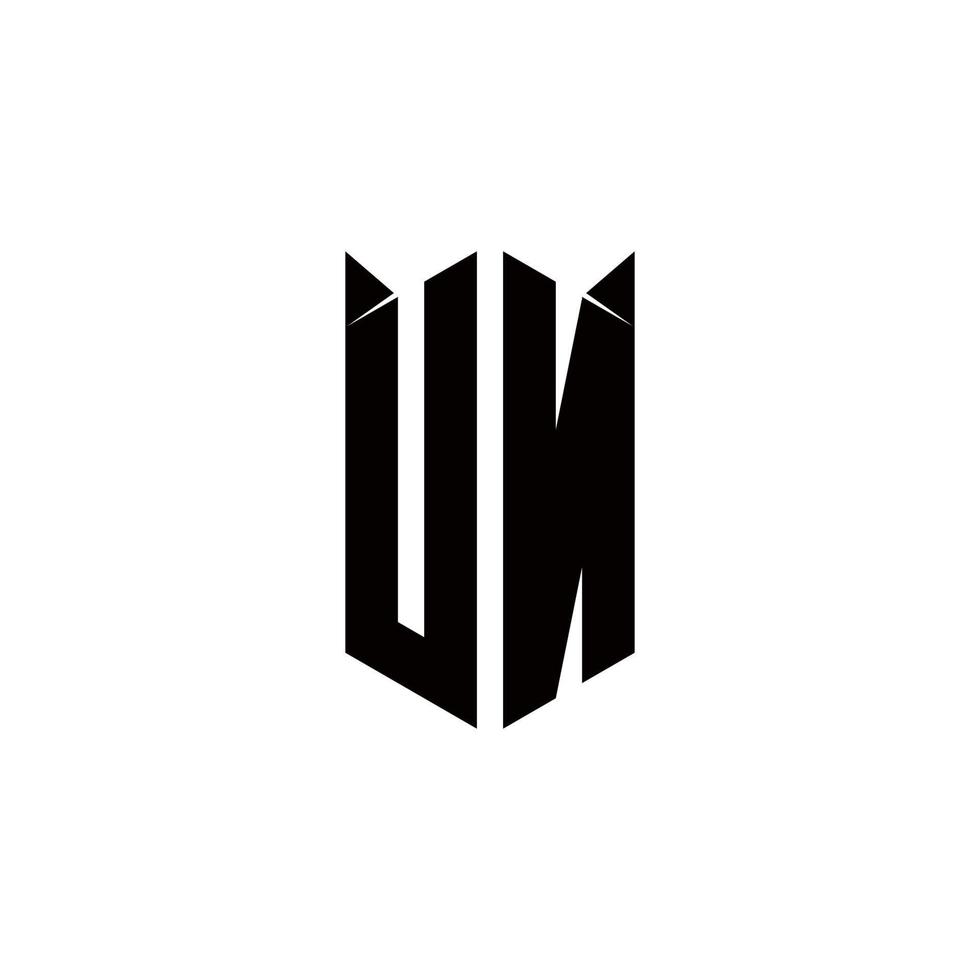 un logo monogram met schild vorm ontwerpen sjabloon vector