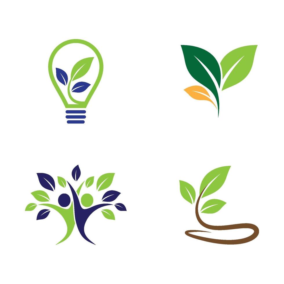 ecologie logo afbeeldingen illustratie set vector