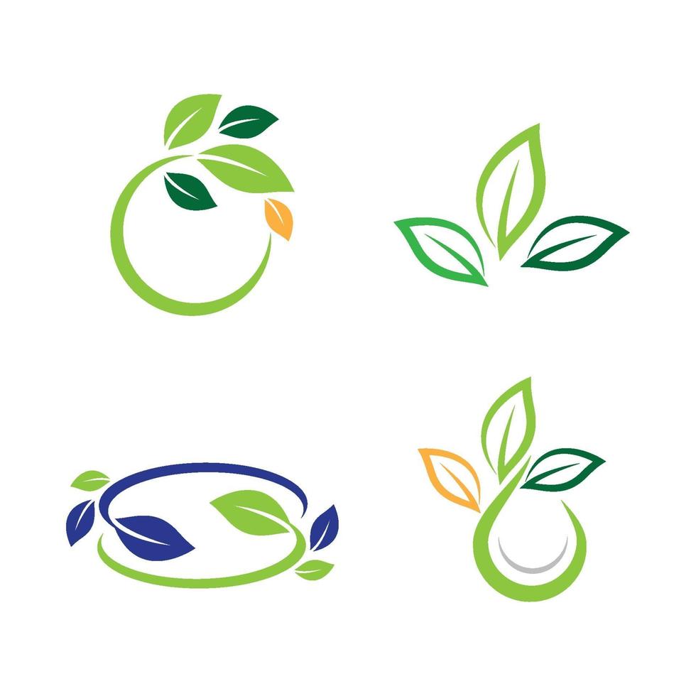 ecologie logo afbeeldingen illustratie set vector