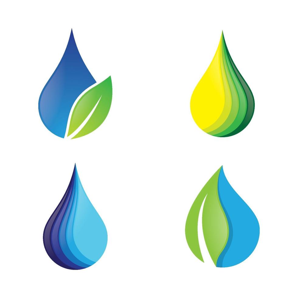 eco water logo afbeeldingen instellen vector