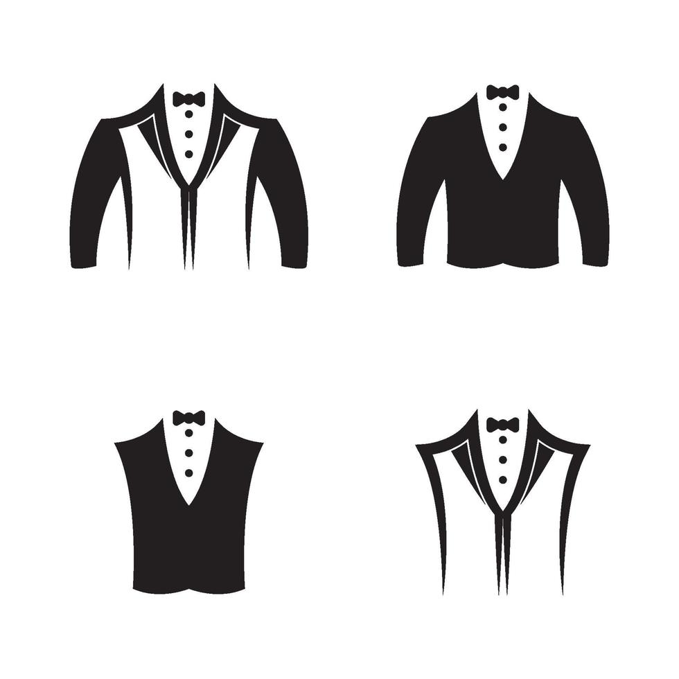 tuxedo logo afbeeldingen instellen vector