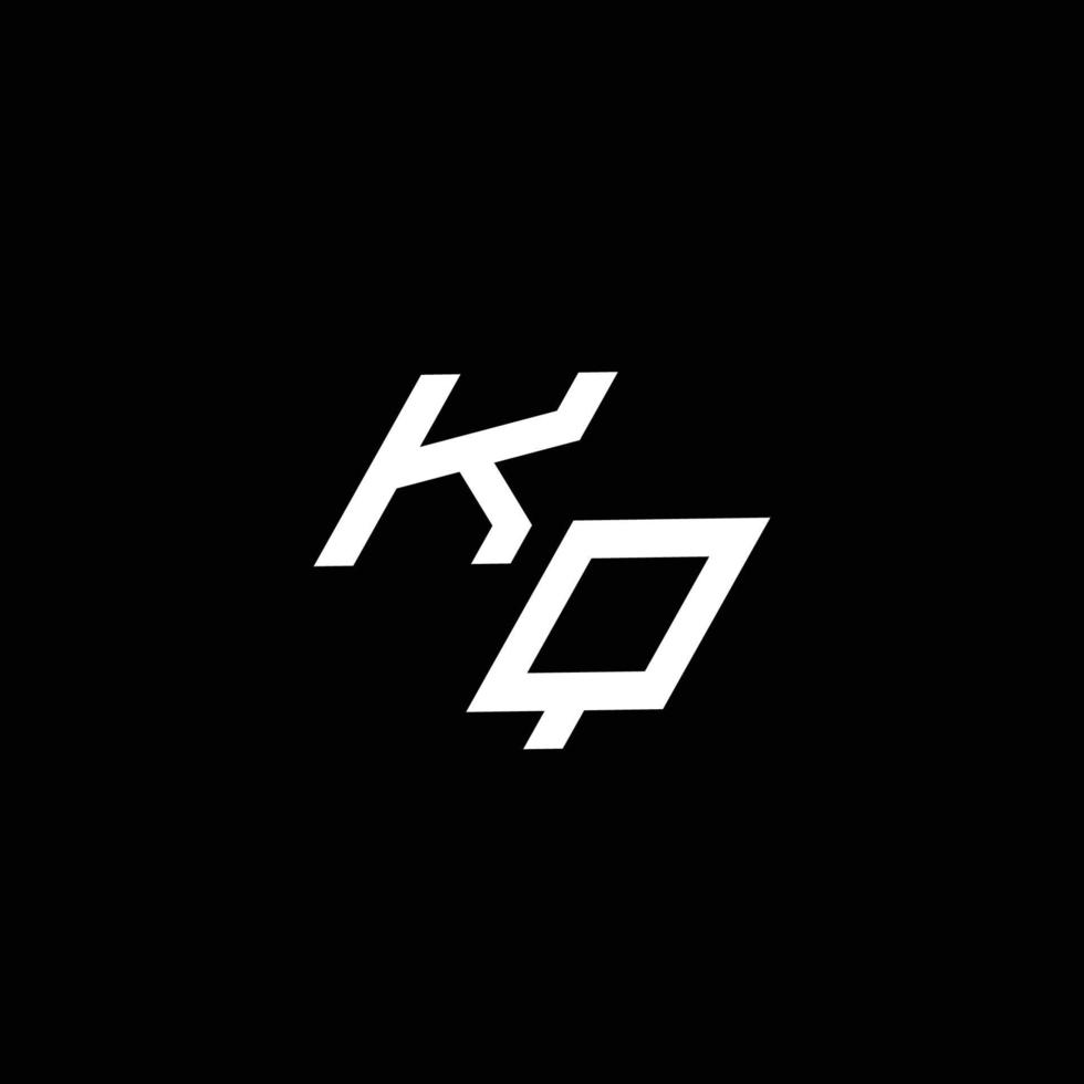 kq logo monogram met omhoog naar naar beneden stijl modern ontwerp sjabloon vector