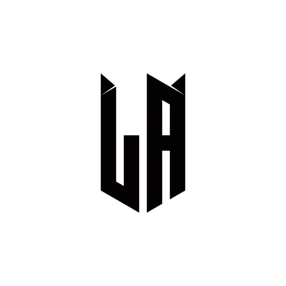 la logo monogram met schild vorm ontwerpen sjabloon vector
