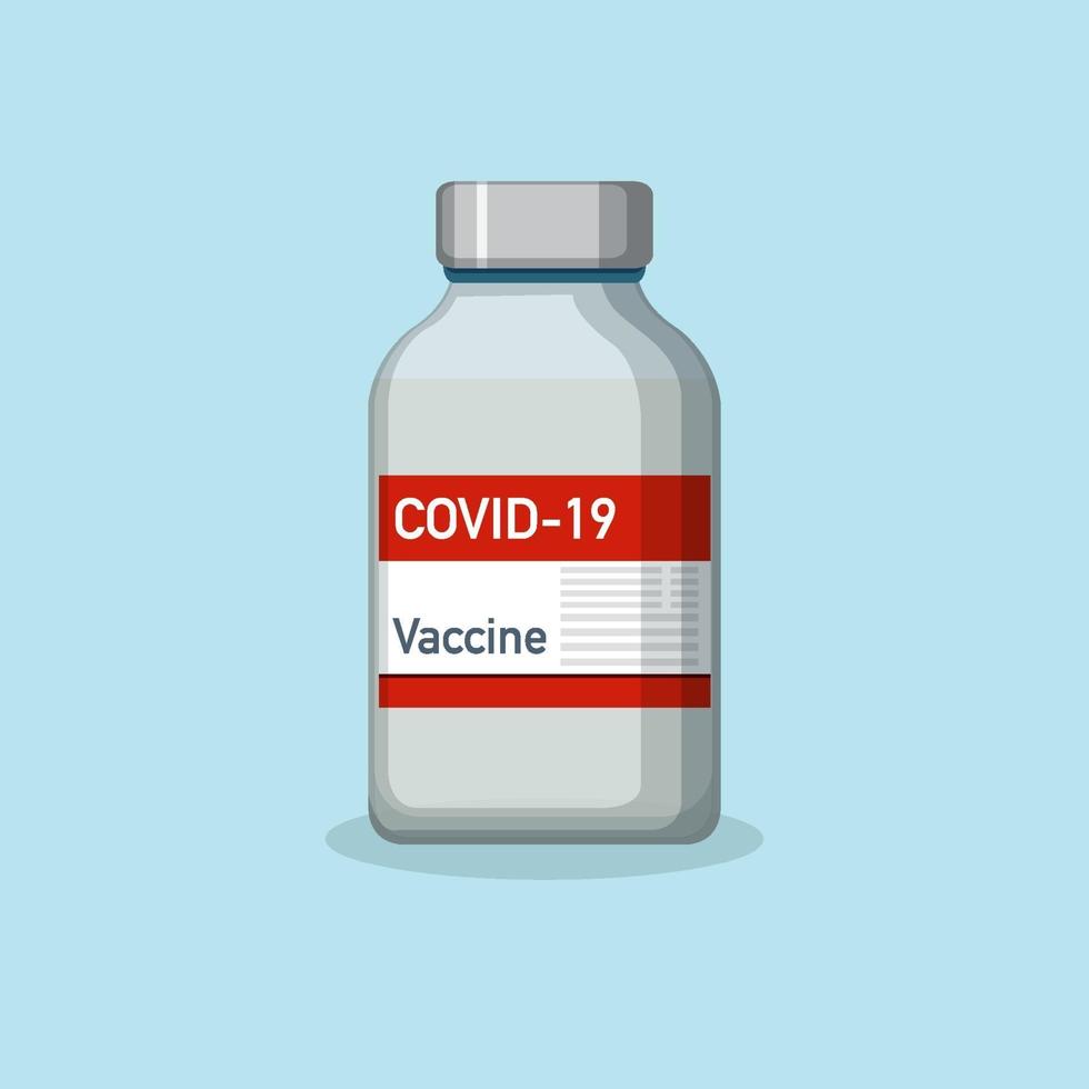 covid-19 vaccinfles geïsoleerd vector