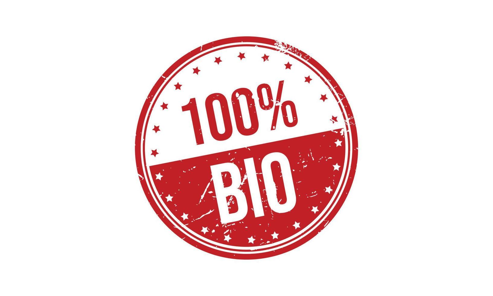 100 procent bio rubber postzegel vector