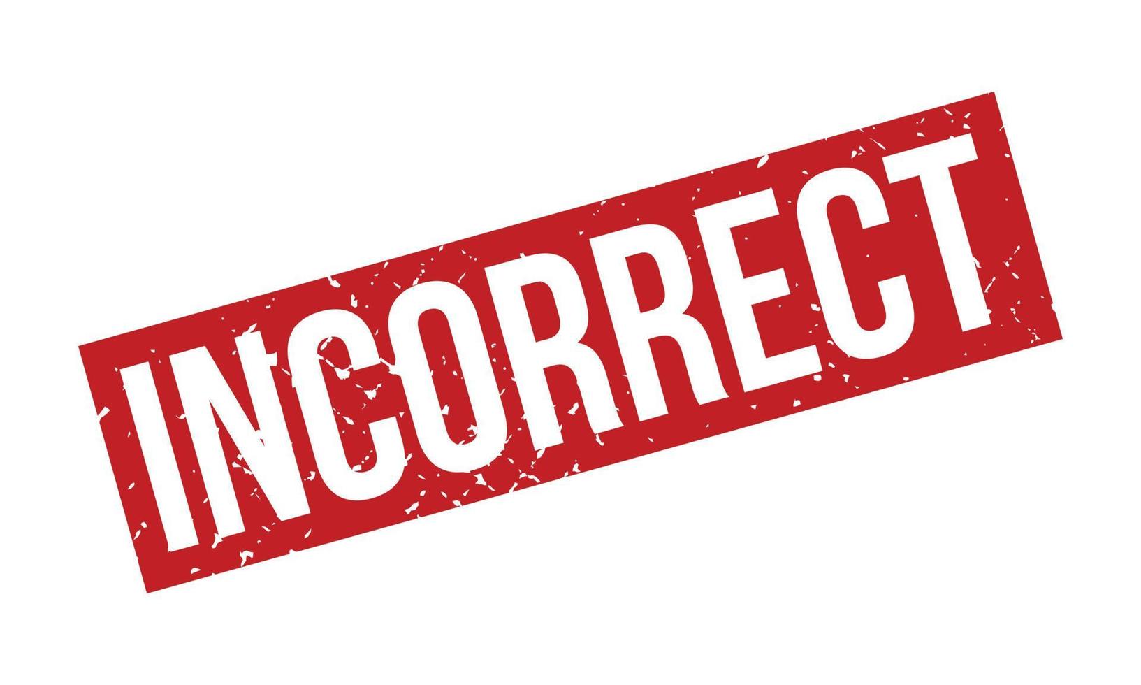 niet correct rubber stempel. rood niet correct rubber grunge postzegel zegel vector illustratie - vector