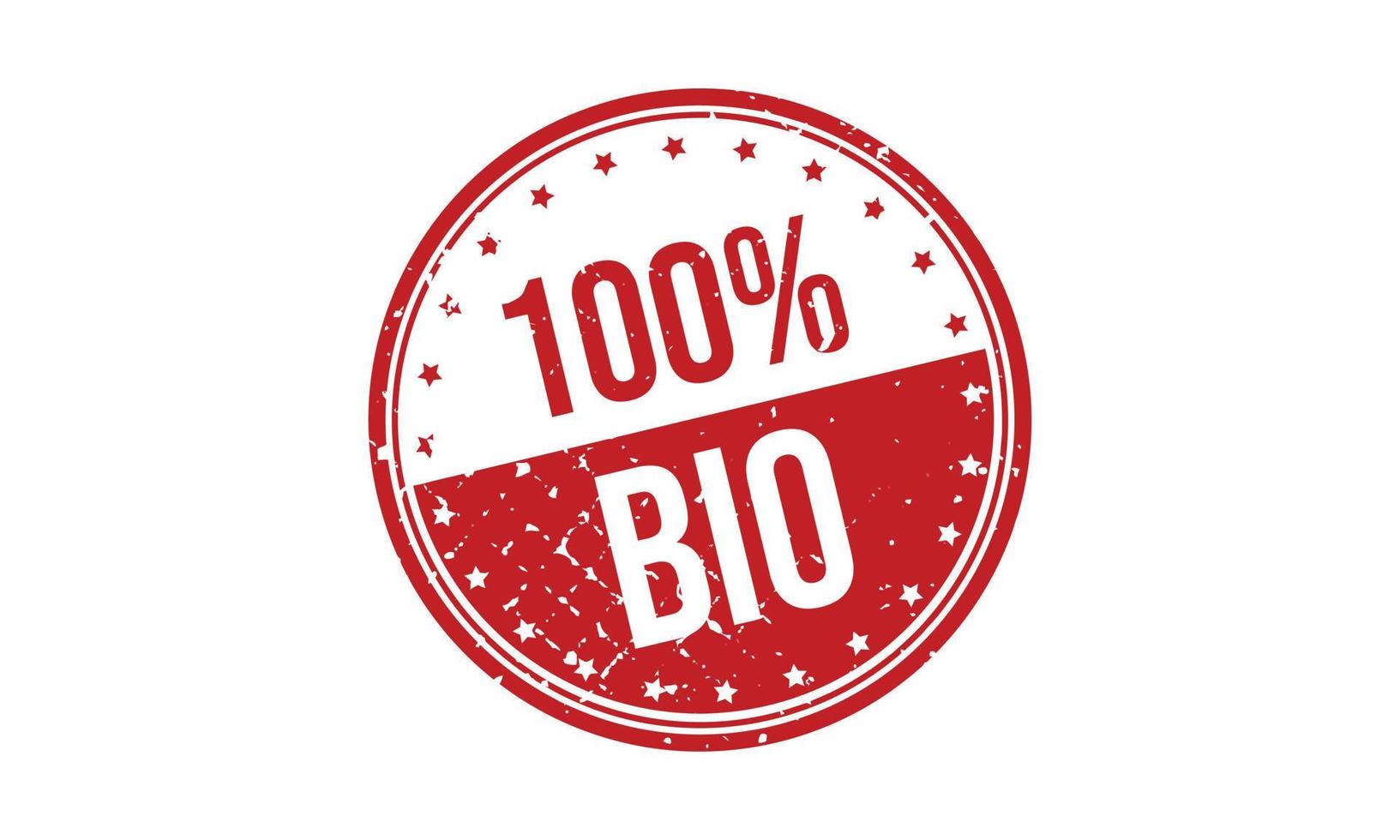 100 procent bio rubber postzegel vector