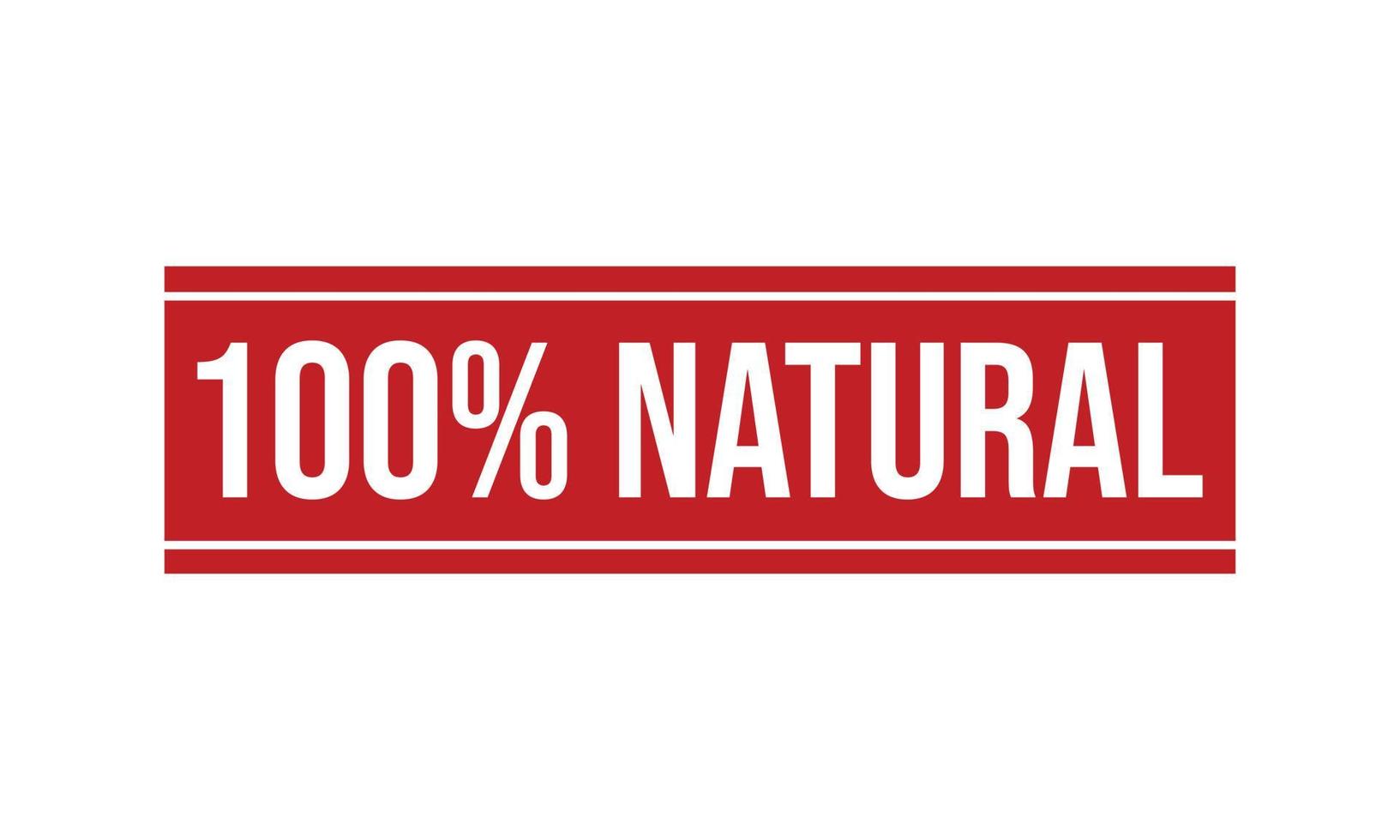 100 procent natuurlijk rubber postzegel vector