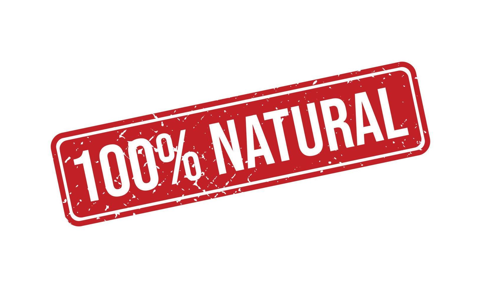 100 procent natuurlijk rubber postzegel vector