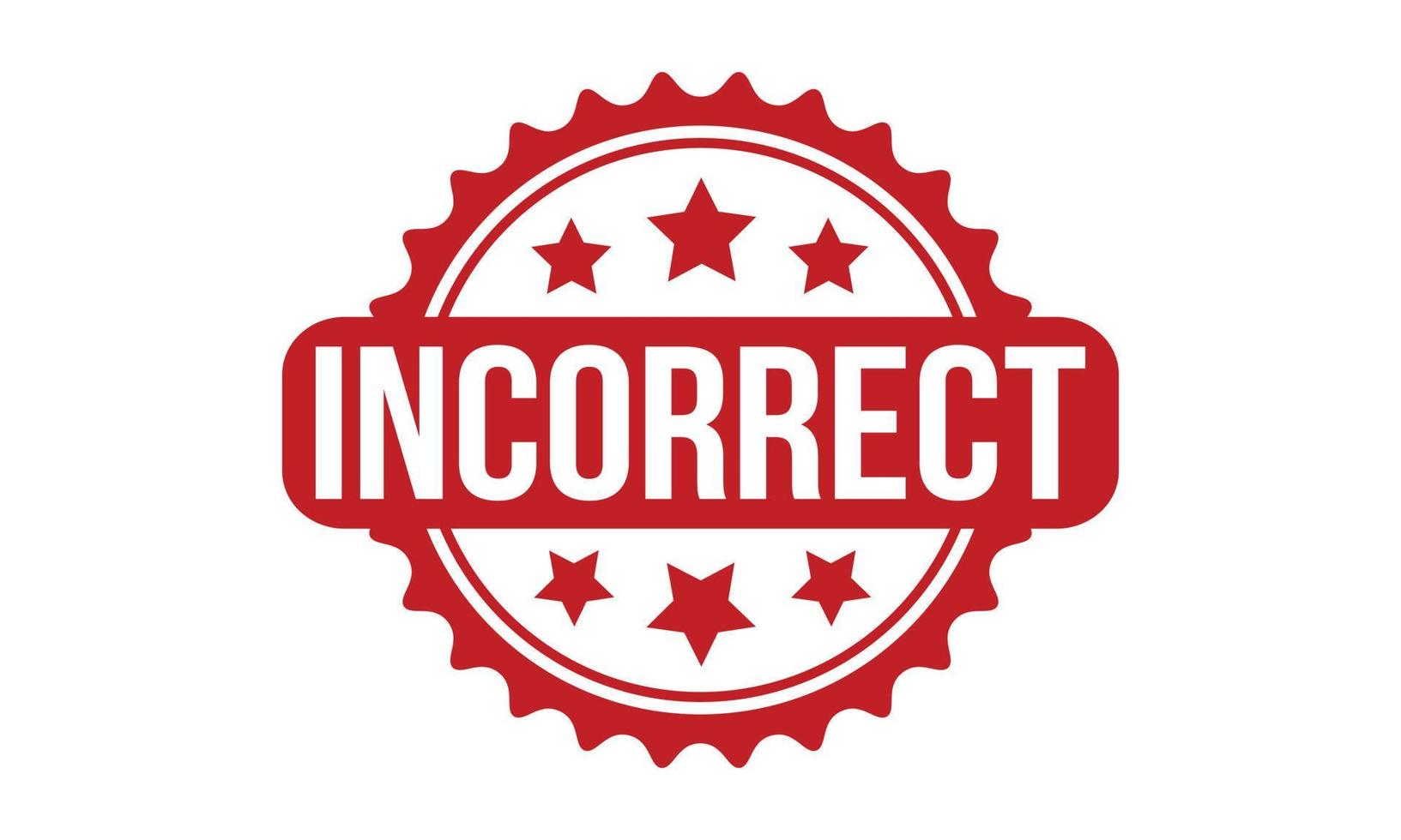 niet correct rubber stempel. rood niet correct rubber grunge postzegel zegel vector illustratie - vector