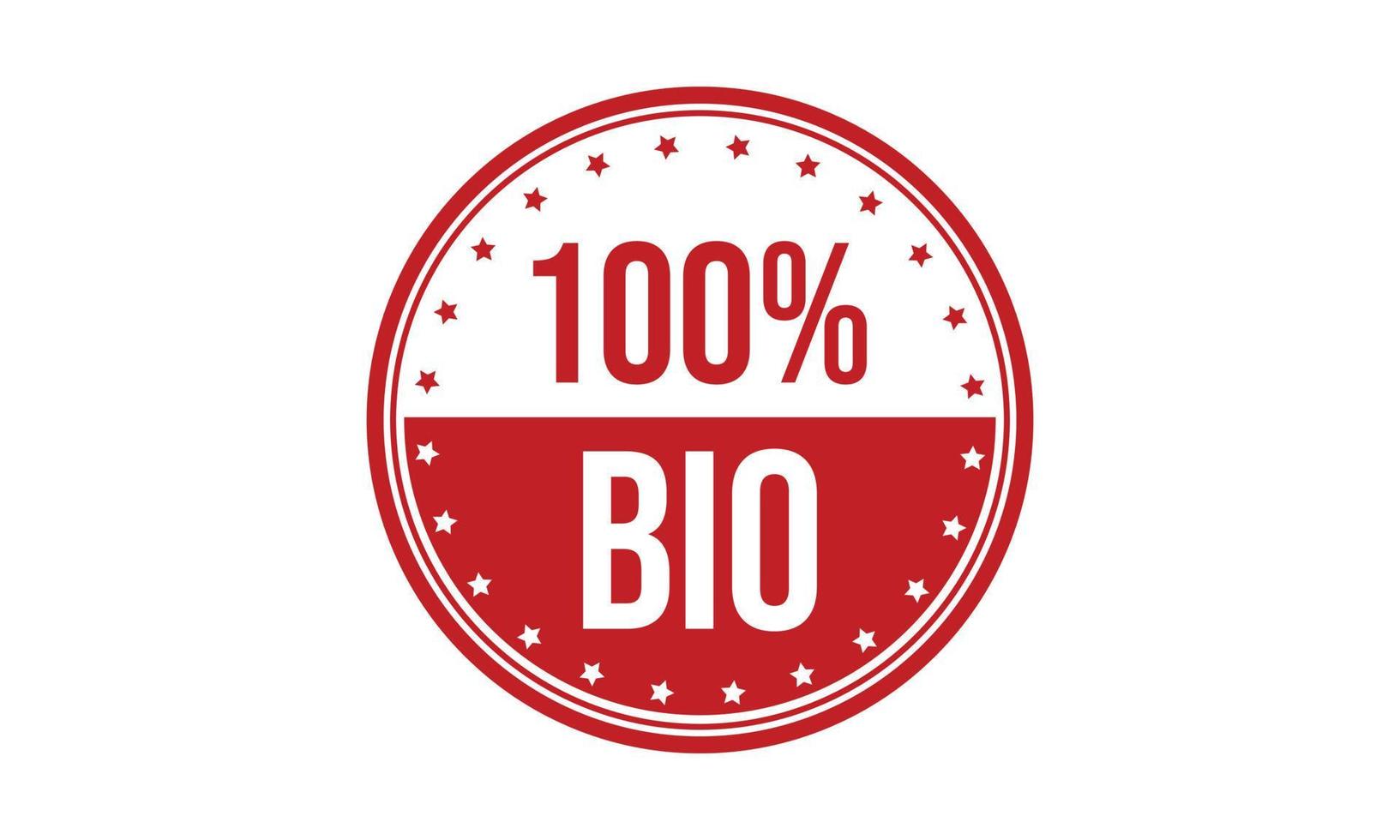 100 procent bio rubber postzegel vector