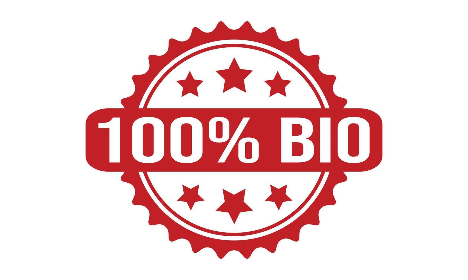 100 procent bio rubber postzegel vector