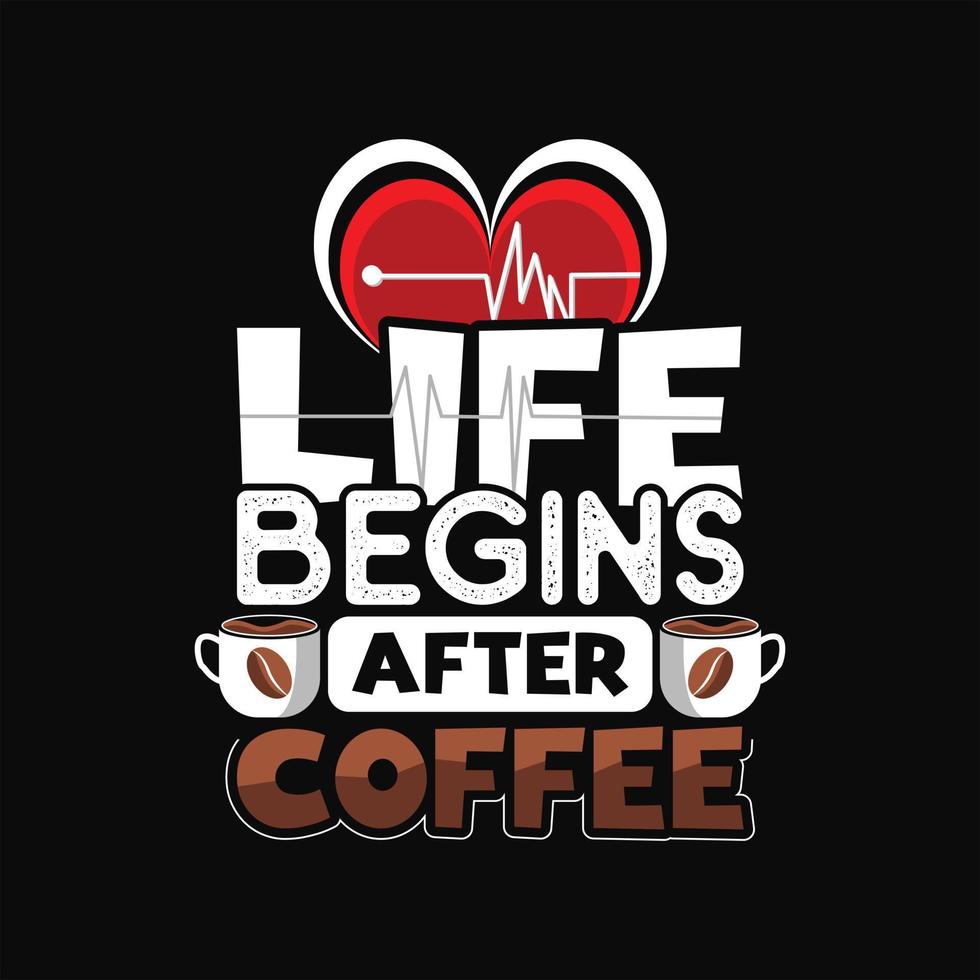 koffie t-shirt ontwerp vector