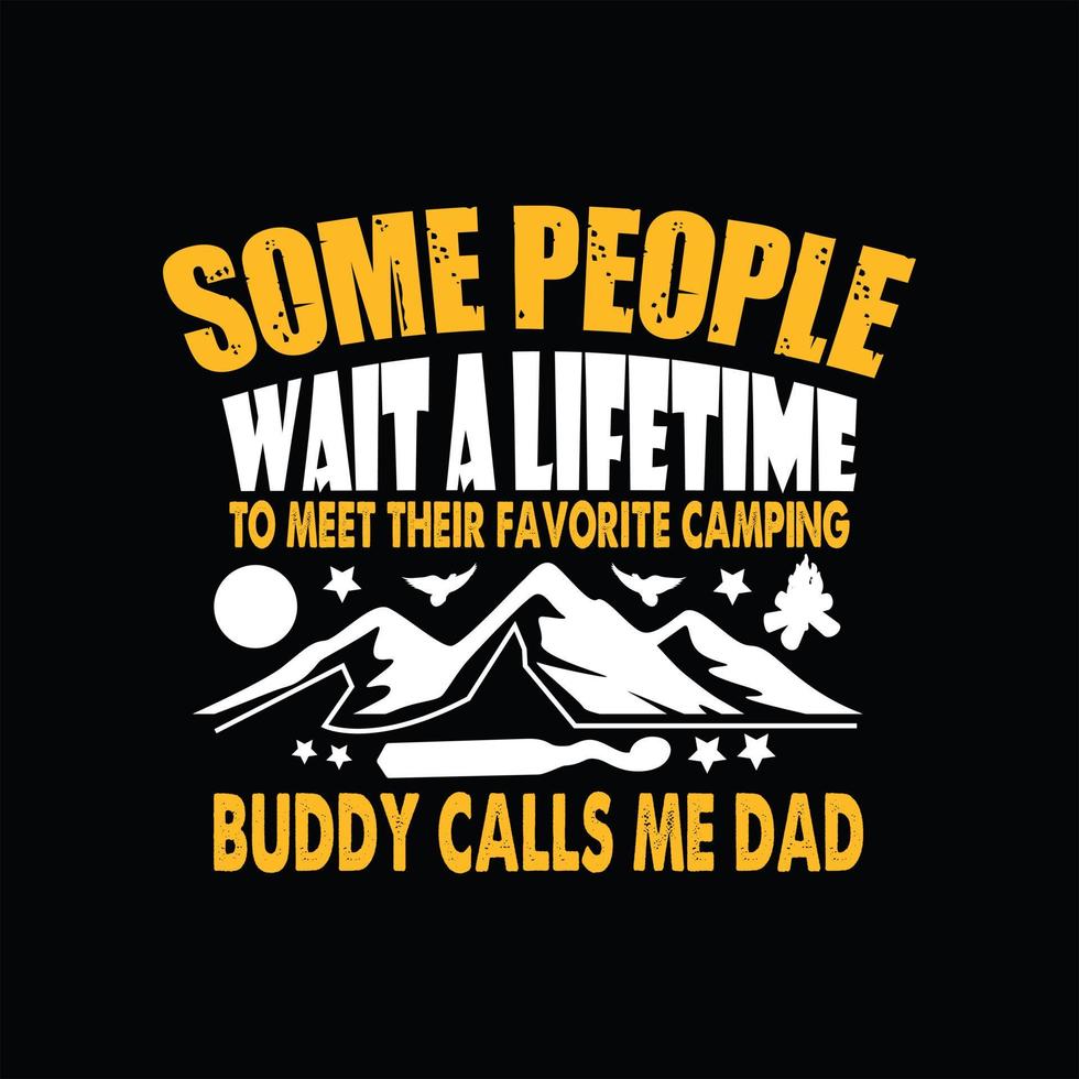 camping t-shirt ontwerp vector