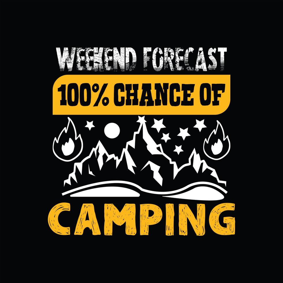 camping t-shirt ontwerp vector