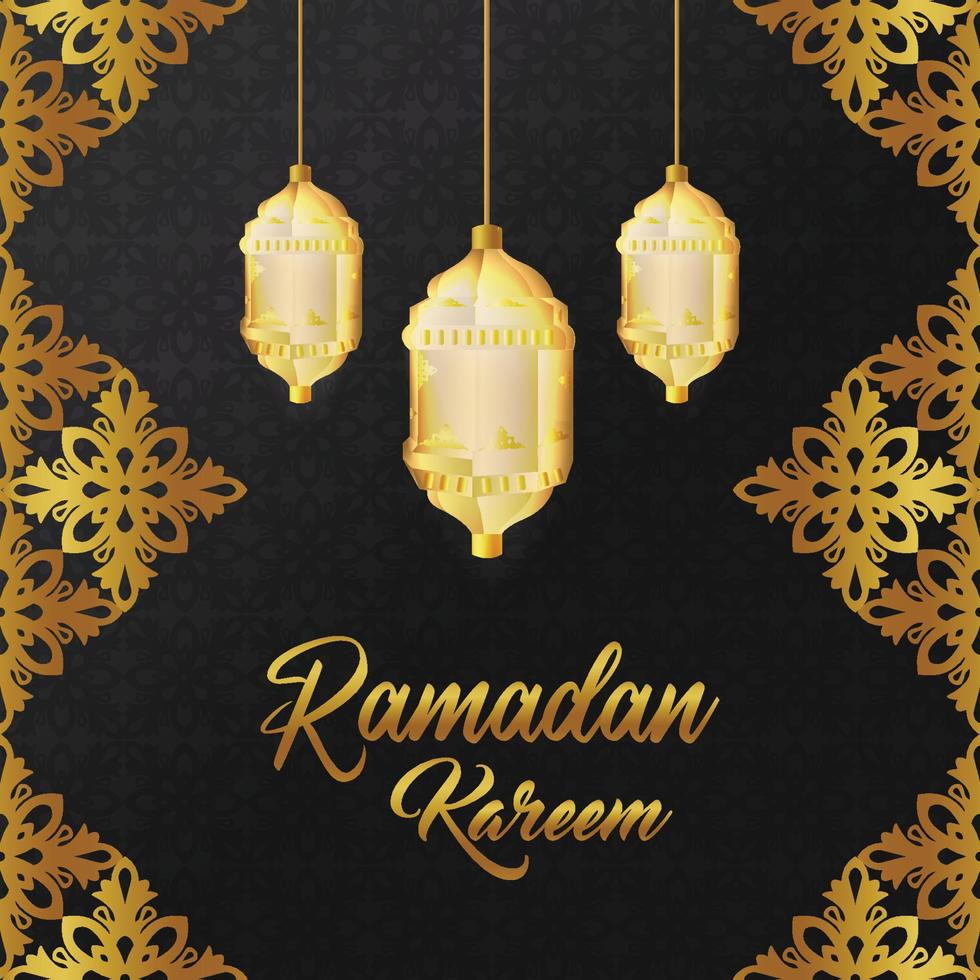 Ramadan kareem sociaal media traditioneel Islamitisch post vector