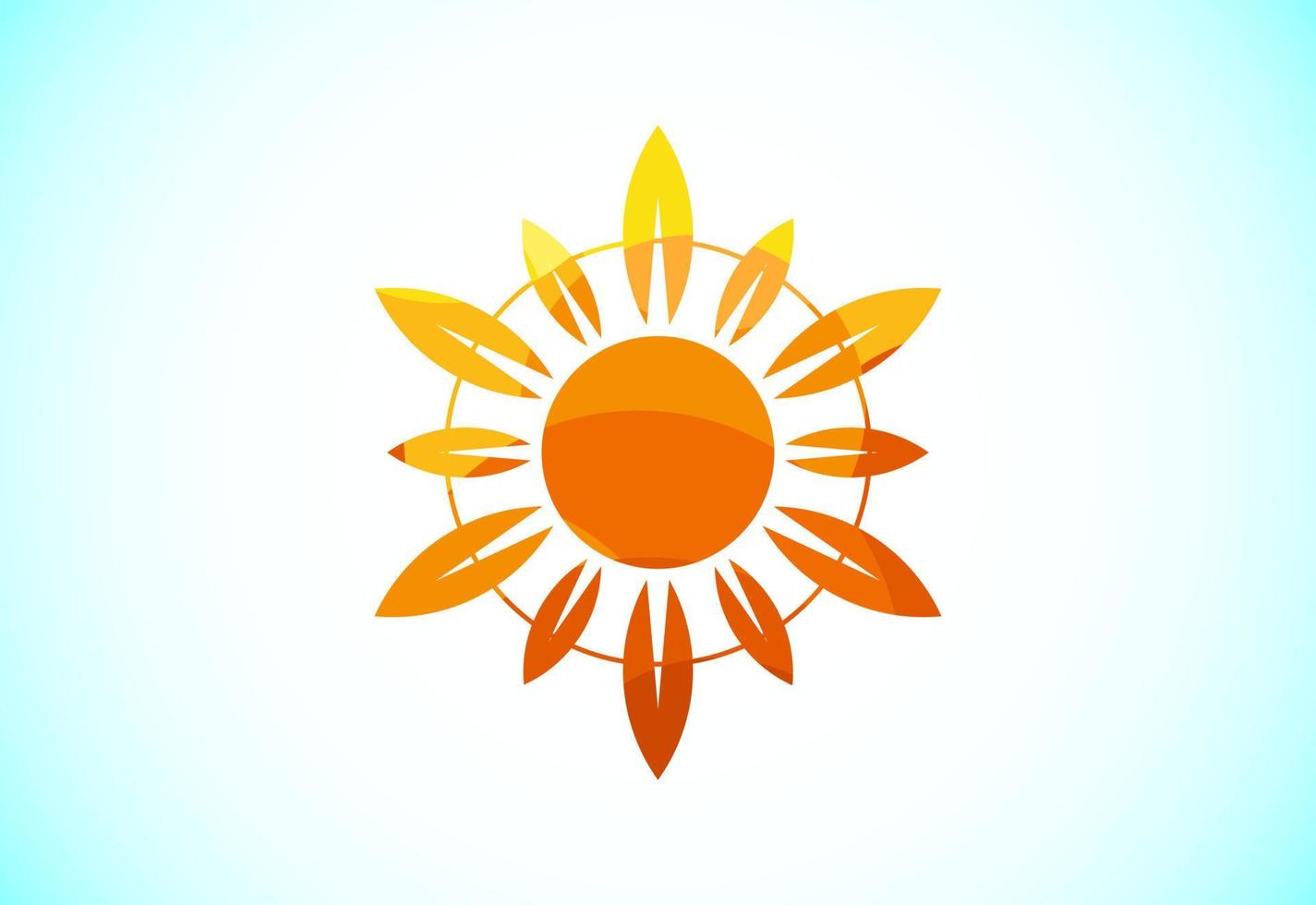 abstract veelhoekige zon logo ontwerp, zonne- zonnestraal icoon. meetkundig driehoek vormen vector