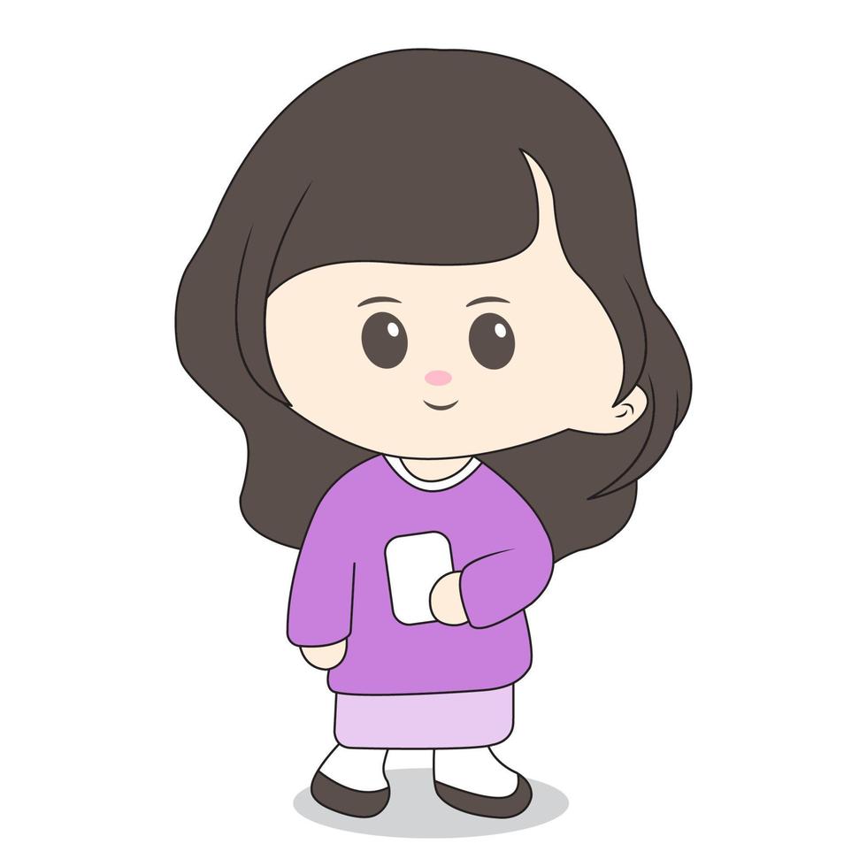 schattig chibi karakter vector