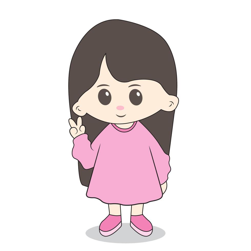 schattig chibi karakter vector