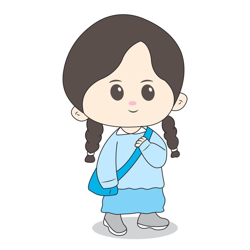 schattig chibi karakter vector