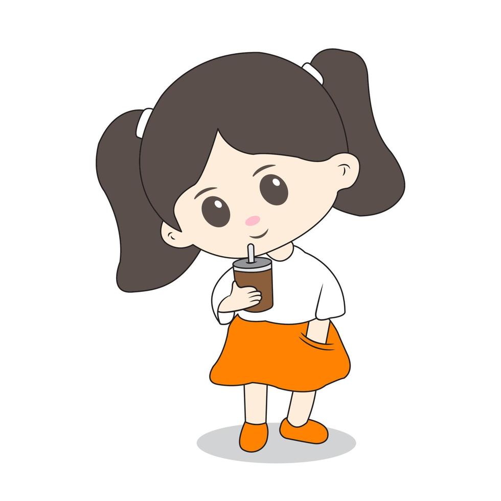 schattig chibi karakter vector