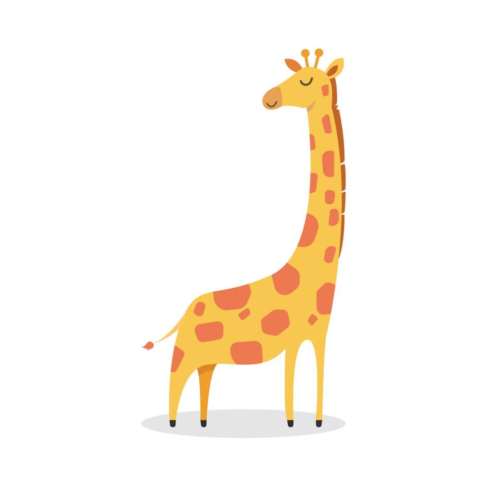 giraffe schattig tekenfilm vector