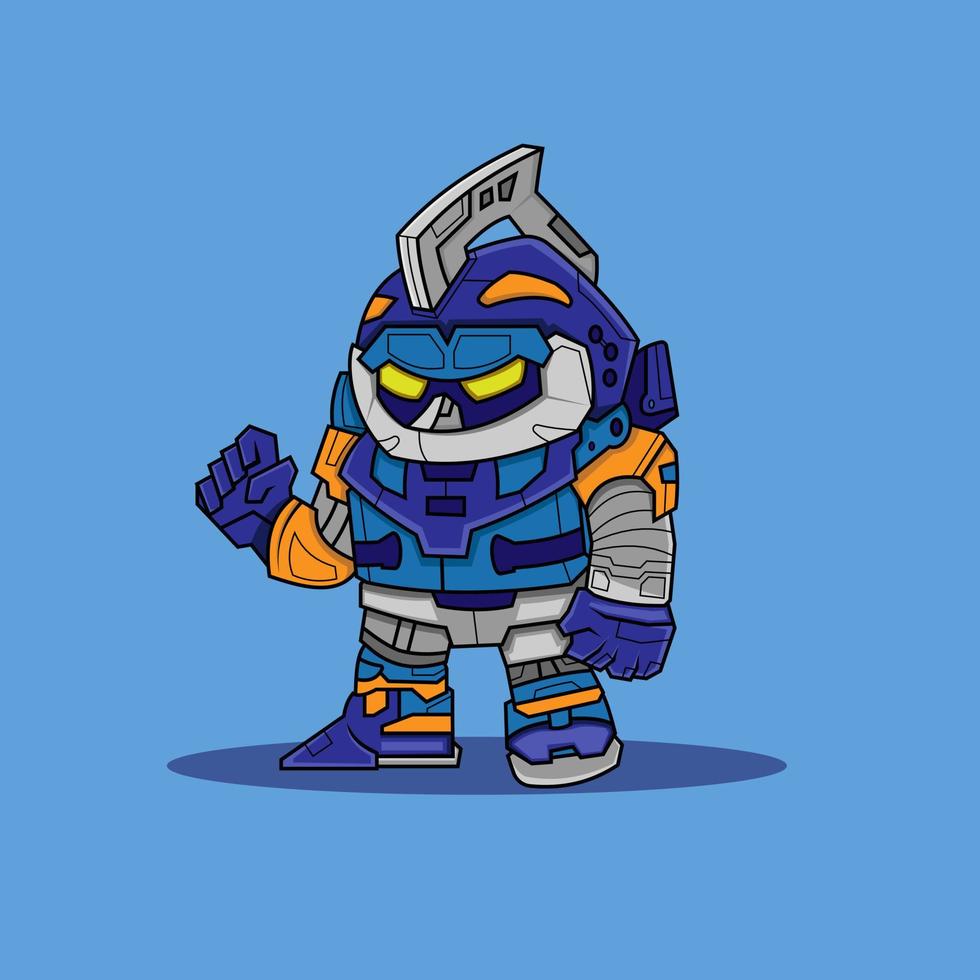 staand schattig mecha robot zoet kinderen grafiek speelgoed vector ontwerp voor en kan gebruik geschikt voor t-shirt kleding kleding boek illustratie spel Bedrijfsmiddel en andere grafisch middelen