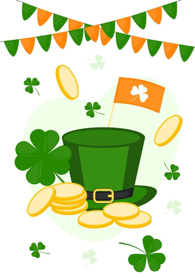 heilige patricks dag groet kaart. st patricks dag partij vector folder. maart 17. gelukkig st patricks dag banier illustratie.