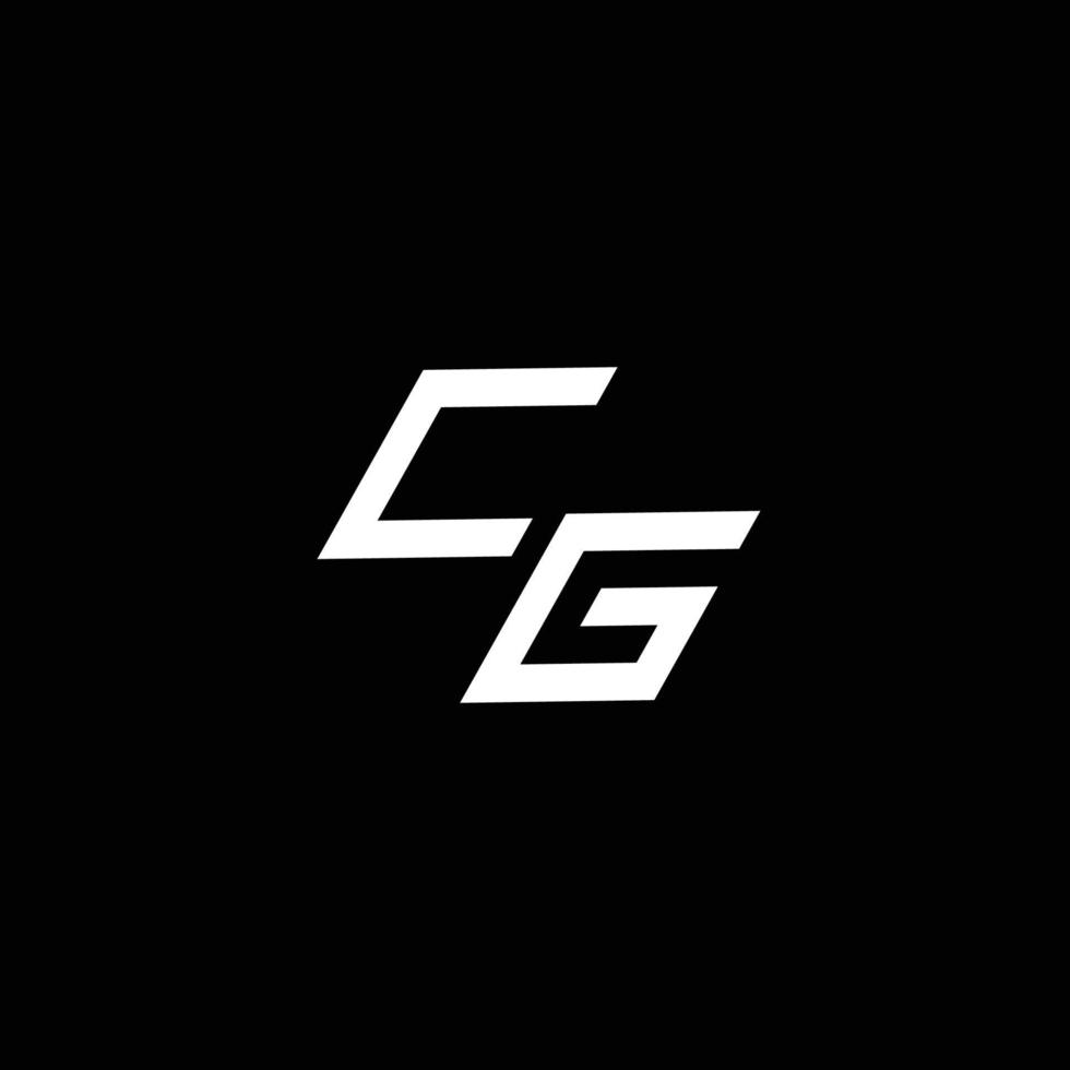 cg logo monogram met omhoog naar naar beneden stijl modern ontwerp sjabloon vector