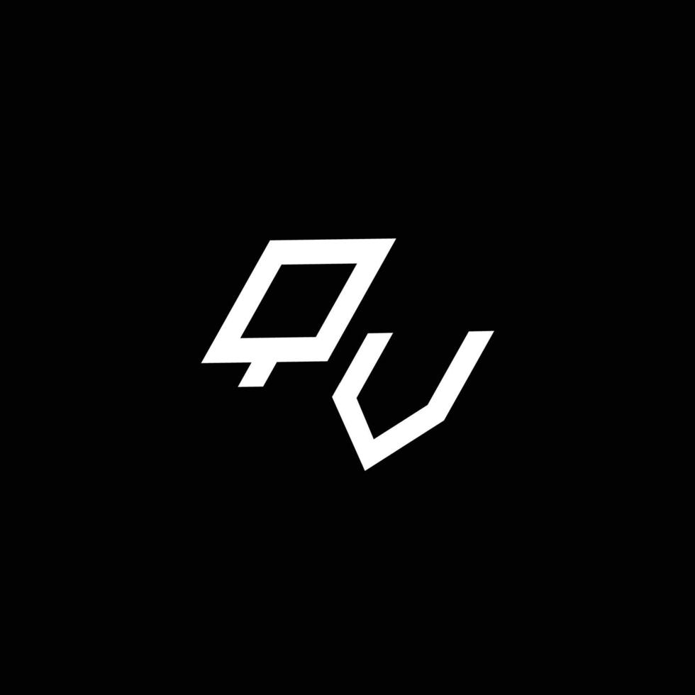 qv logo monogram met omhoog naar naar beneden stijl modern ontwerp sjabloon vector
