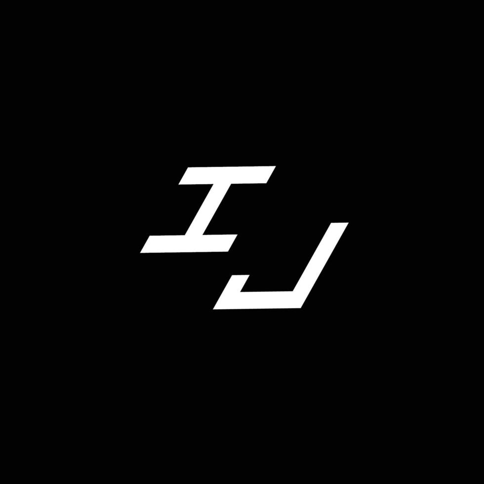 ij logo monogram met omhoog naar naar beneden stijl modern ontwerp sjabloon vector