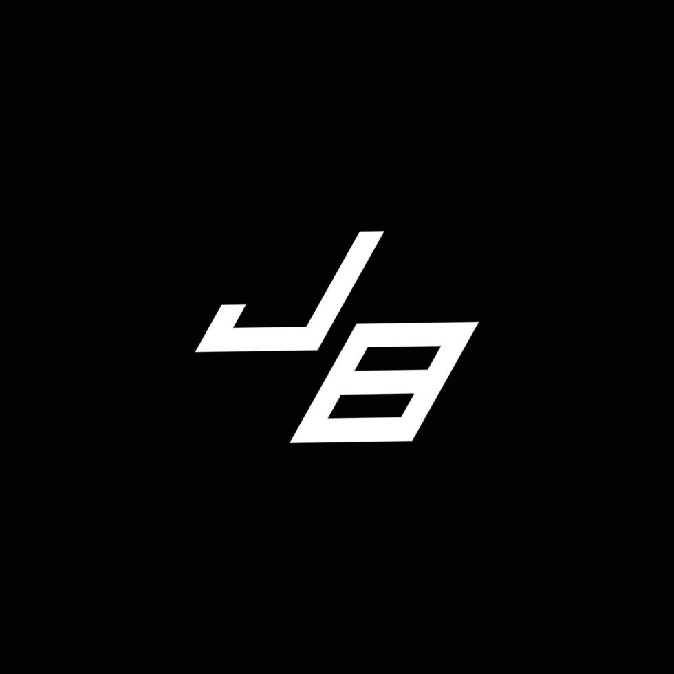 jb logo monogram met omhoog naar naar beneden stijl modern ontwerp sjabloon vector