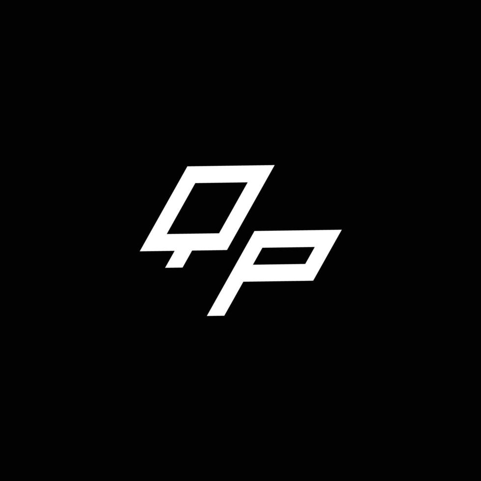 qp logo monogram met omhoog naar naar beneden stijl modern ontwerp sjabloon vector