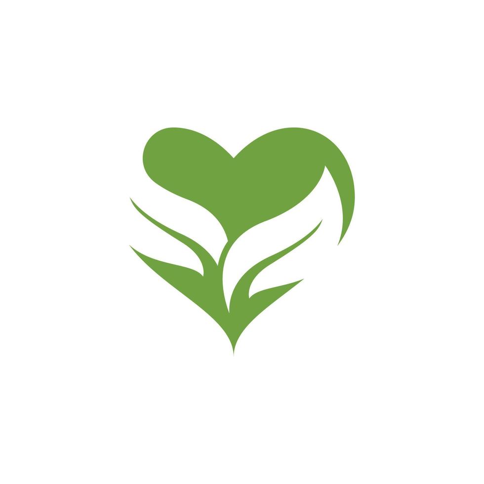 logo's van groene boom blad ecologie vector