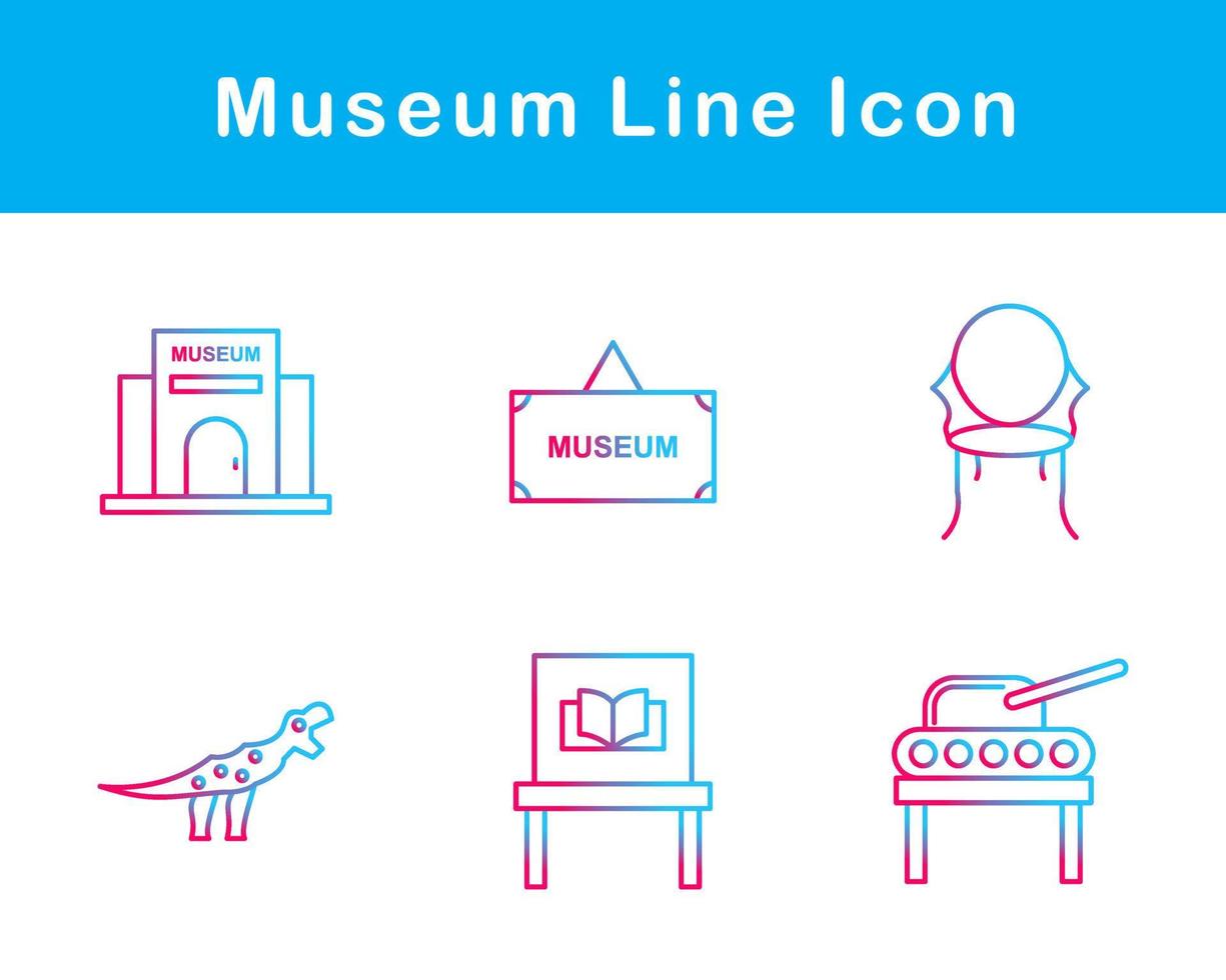 museum vector icoon reeks