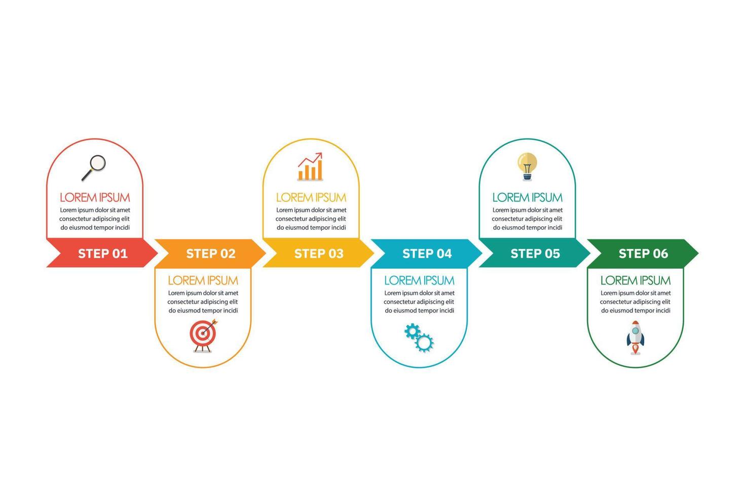 tijdlijn stappen Sjablonen infographic vector