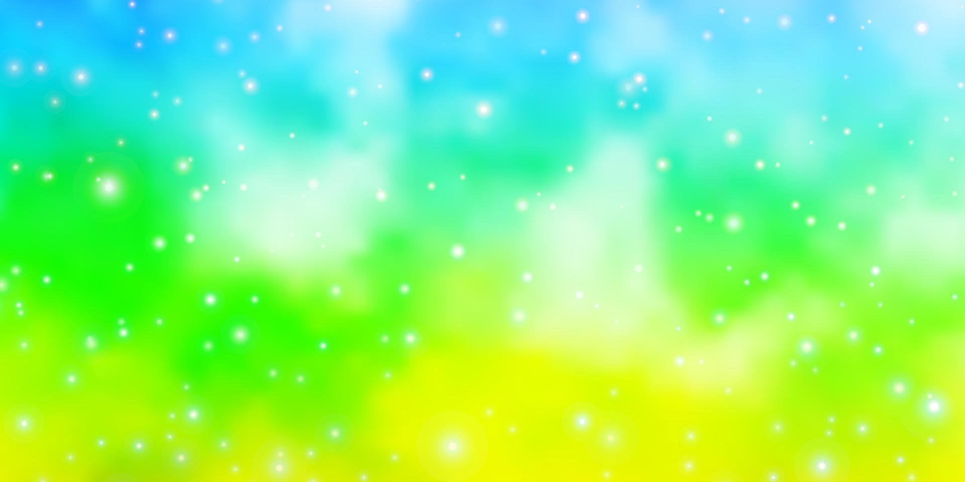 licht veelkleurige vector sjabloon met neon sterren.