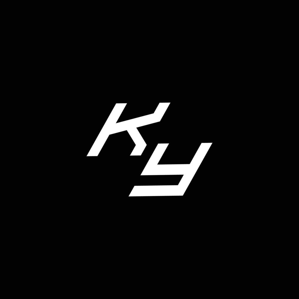 ky logo monogram met omhoog naar naar beneden stijl modern ontwerp sjabloon vector