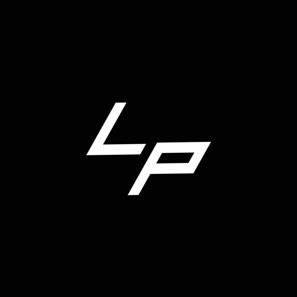 lp logo monogram met omhoog naar naar beneden stijl modern ontwerp sjabloon vector