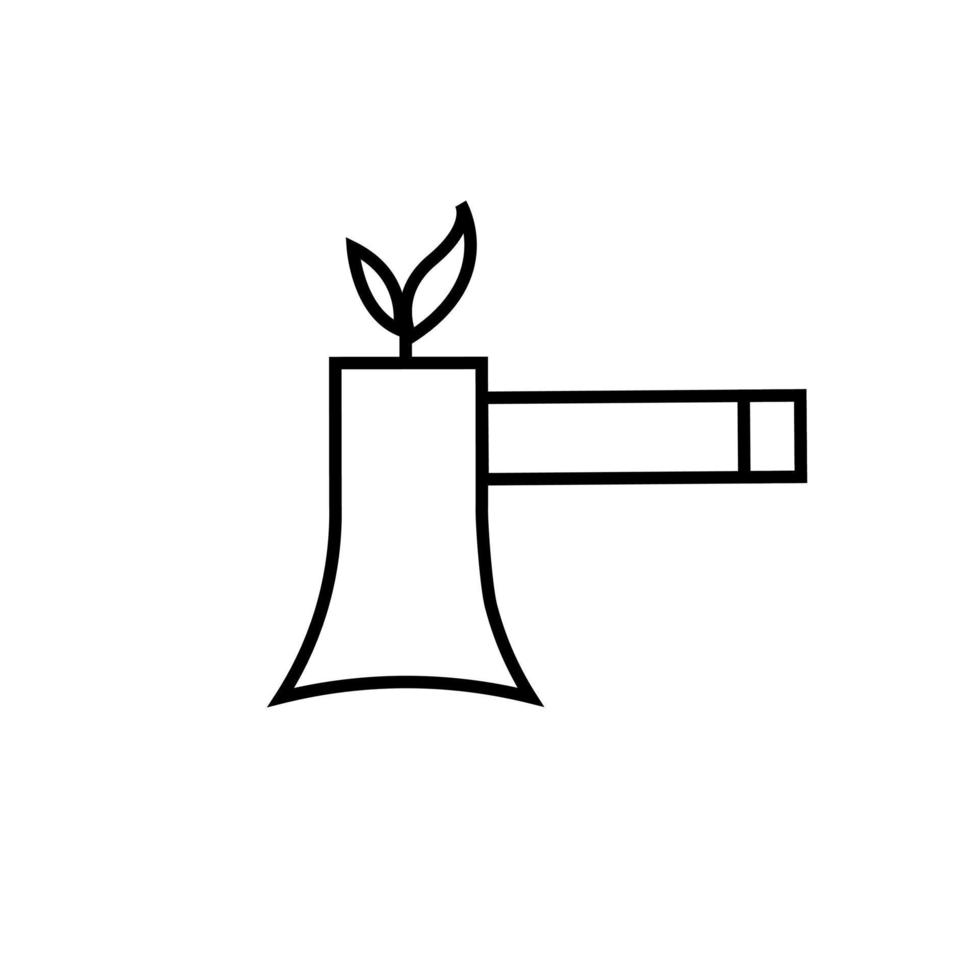 houten bijl illustratie, geschikt voor logo of symbool verwant naar onwettig loggen. vector