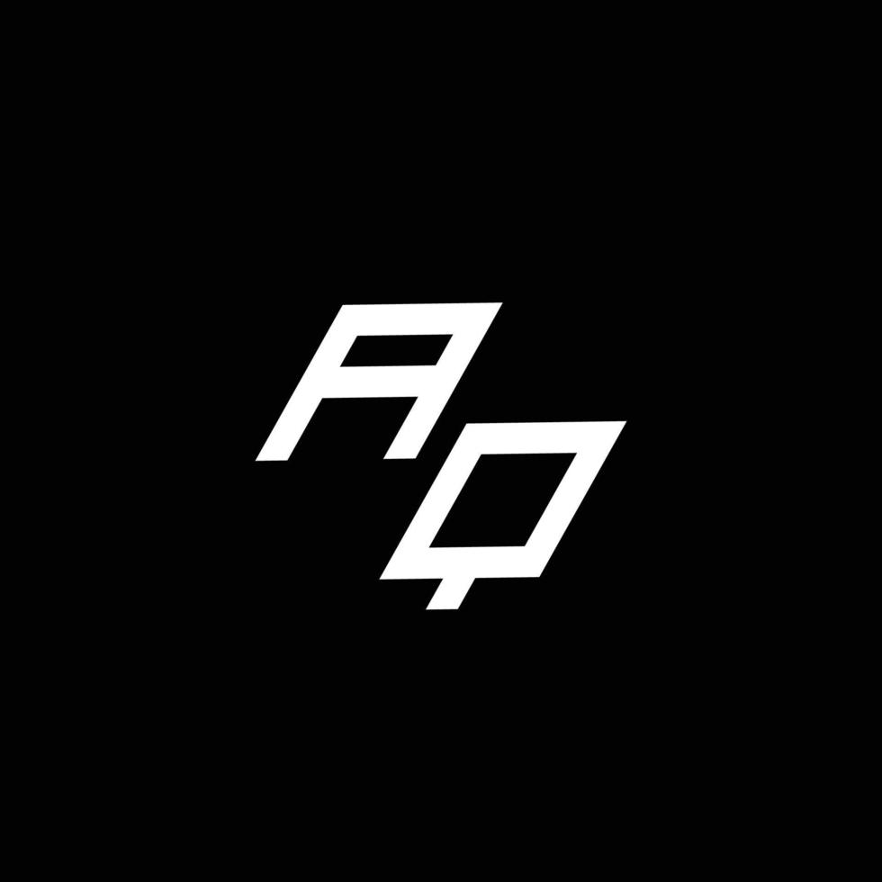 aq logo monogram met omhoog naar naar beneden stijl modern ontwerp sjabloon vector