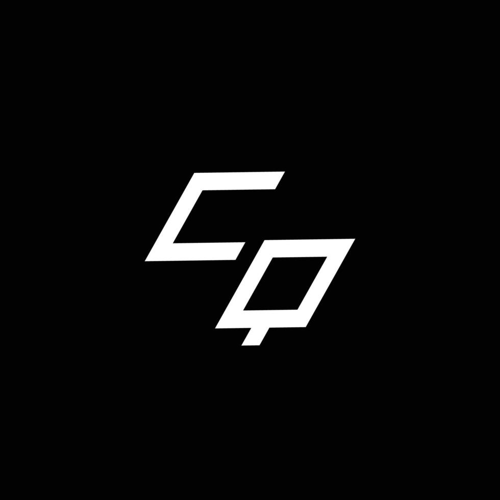 cq logo monogram met omhoog naar naar beneden stijl modern ontwerp sjabloon vector