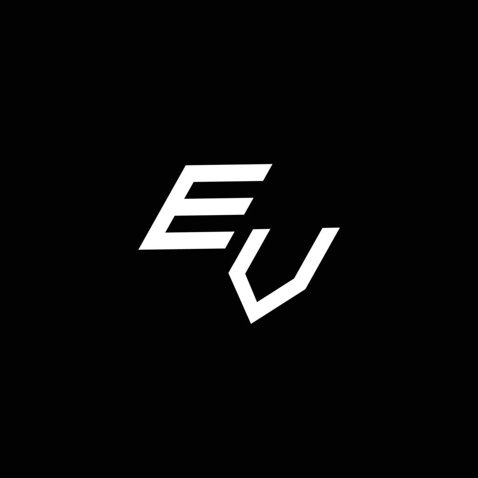 ev logo monogram met omhoog naar naar beneden stijl modern ontwerp sjabloon vector