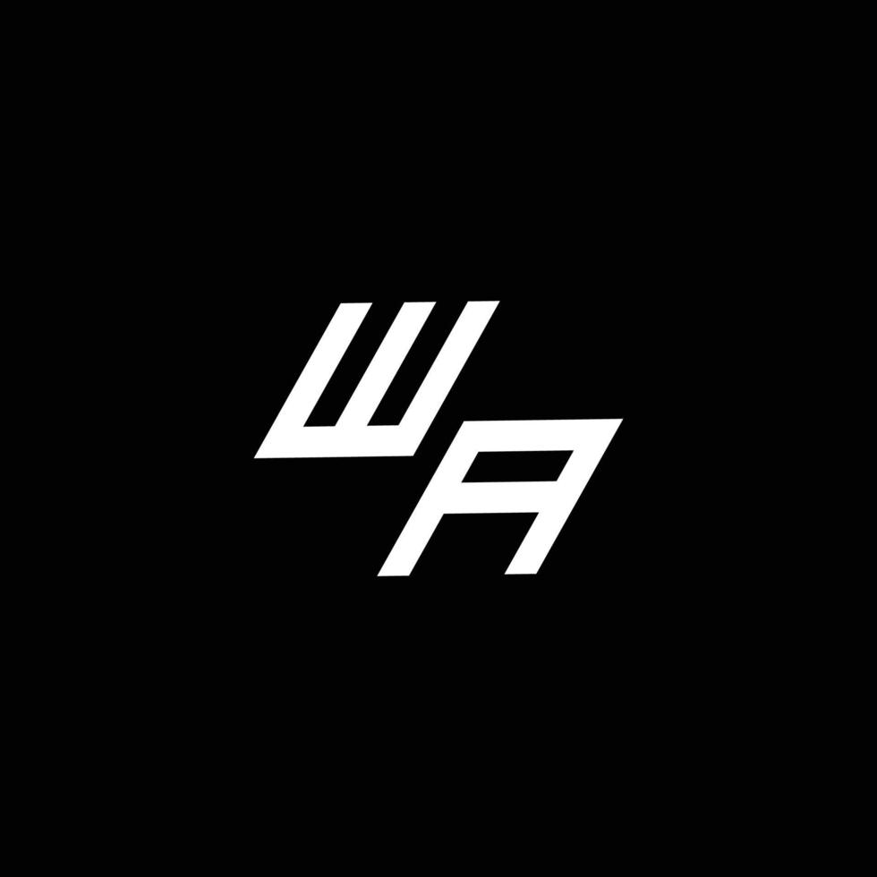 wa logo monogram met omhoog naar naar beneden stijl modern ontwerp sjabloon vector