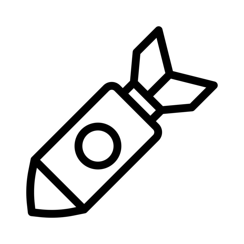 raket icoon schets stijl leger illustratie vector leger element en symbool perfect.