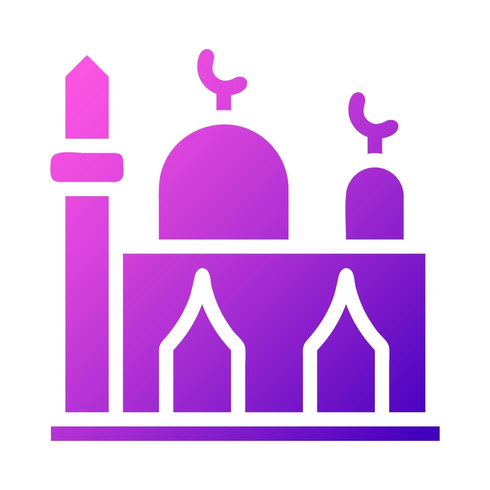 moskee icoon solide helling roze stijl Ramadan illustratie vector element en symbool perfect.